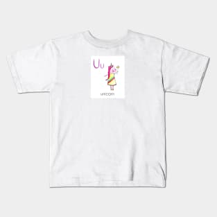 U is for Unicorn Kids T-Shirt